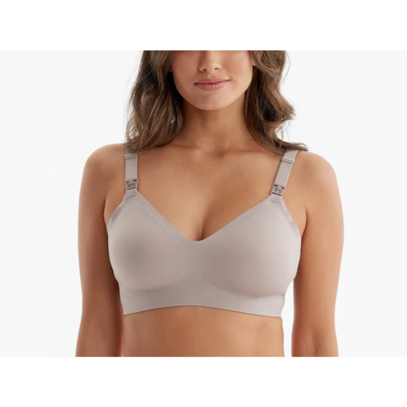 Momcozy Beige Seamless Nursing Bra Breastfeeding Size Large - Picture 2 of 7